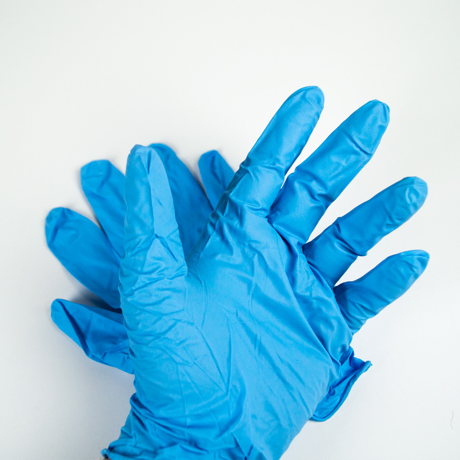 Guantes nitrilo texturizados azul  &MORALES Distribución y Limpiezas